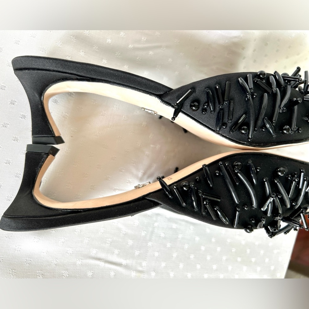 Stylish Black Embellished Mules with heels, Melani x Damrich - Picture 14 of 16